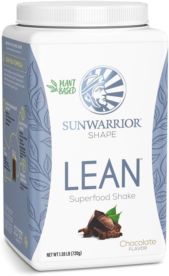 Sunwarrior Vegan Olbaltumvielas Superfood krata maltīte Rezerves Organiskais Olbaltumvielas Papildinājums ) Bez GMO piena bez cukura Zema Carb augu bāzes Olbaltumvielas ) Šokolāde 20 Servējumi ) Forma Lean