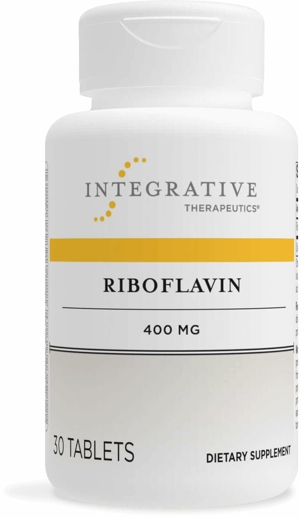 Integratīvie Terapeitiskie līdzekļi Riboflavīns - B2 Vitamīnu papildinājums šūnu enerģijas atbalstam* - Atbalsta Vitalitāte un sarkano asins šūnu ražošana* - Bez lipekļa un bez piena - 30 Skaits (30 Kalpo)