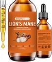 Lauvas Mane Sēņu Papildinājums atmiņai, Focus & Clarity, Sēņu Papildinājums ar Lauvas Mane, Cordyceps, Reisi dabas imūno atbalstu, Ne-GMO, Vegan, Līdz 2 Mēnešu Piedāvājums