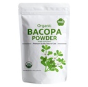 Iyasa Holistics Organic Bacopa pulveris (Brahmi Leaf), Certified Organic Ayurveda Superfood, Matu un smadzeņu toniku, Reselable Pouch of 8 unc