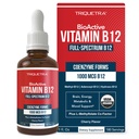 Bioaktīvais vitamīns B12 1000 mcg, satur 3 Bioaktīvas formas B12 Plus metilfolāta Kofaktors - Metil-B12, adenozil-B12 un hidroksi-B12, zem mēles Forma, ķiršu aromāts, organisks, vegans (180 Kalpojumi)
