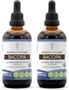 Secrets of the Tribe Bacopa USDA Organisks ekstrakts bez alkohola, augstas skābes, augu pilienus, izgatavots no 100% Certified Organic Bacopa (Bacopa Monnieri) Kaltēts augu (2x4 oz)