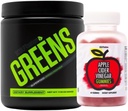 V Shred Greens veidotā tēlniecība Neuzliesmojošs un Apple Sider Etiķis Etiķis Gummies Bundle