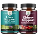 Aknu saišķis Attīra Detox & Remonts - Piena dadzis ar Dandelion Root Holīna Beetroot Artišoka ekstrakts un Advanced Nieres Support - Dzērveņu ekstrakts ar Uva Ursi Sting Nettle Astragalus