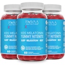 Melatonīns 1mg Gumijas bērniem, Drošs, bez zālēm un efektīvs dabas miega palīglīdzeklis bērniem. 1mg melatonīna gumija, bezglutēna Veģetārs Restful Miega produkti laikmetiem 4+. 180ct (3)