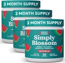 Vienkārši Blosom Nutrition Daily Greens & Superfood Pulveris + kolagēns + Probiotikas sieviešu gremošanas Veselība & Bloating Relief. Palīdzēt jūsu veselībai Bloom - 3 mēnešu piegādes - arbūzu