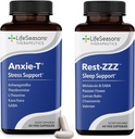 LifeSeasons Anxie-T ar Rest-ZZZ - Atbalsta Mood & Full Night's Miega - Dabīgi Atvieglo Muskuļu Spriedze & Nemierīgums - 120 Kapsulas