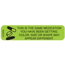 1-61G "Krāsas lieluma forma" Pastāvīga papīra etiķete, 1 9/16" x 3/8", zaļš, 1000 gab.