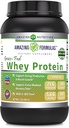 Amazing Formulas Grass-Fed Whey Protein Pulvera Papildinājums - 2 Lbs - Vanilla Flavor - Non-GMO --Lutten-Free -Ražots ASV