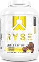 RYSE ielādēts proteīna pulveris - zemesriekstu sviesta kauss - 25g sūkalu proteīns Izolāts & Koncentrāts ar prebiotisko šķiedru un MCT - zems ogļhidrātu, zems cukura, gremošanas-draudzīgi - 54 Kalpojumi / 4 lb Tub