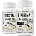 Liposomu kalcija AKG papildinājums 1500 MG (alfa-Ketoglutārskābe), augsta absorbcija, efektīvāka par AAKG, Ca AKG attiecībā uz ilgstošu iedarbību, vecuma aizsardzību, šūnu enerģiju, metabolisko funkciju, 120 softgeliem