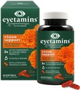 Oftalmologs-formulēts - 2X luteīns un ceaksantīns no vadošajiem zīmoliem - Augu bāzes, dabas - Vegan un ne-GMO formula (60 grāvis)