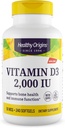 Veselīgas izcelsmes vitamīns D3, 2000 SV, 240 Skaits