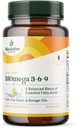 BIOACTIVE NUTRIENTS BiOmega 3- 6- 9 Papildinājums Softgels sievietēm un vīriešiem - Omega 3 6 9 - Labāko zivju komplekss, Linsēklu eļļa un gurķu eļļas piedevas - 1200mg - 90 Softgels