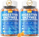 Gremošanas enzīmi ar probiotiskām gumijām, multivitamīniem, kalciju, magniju - visi 24 būtiski košļājami multienzīmi - papaija, lipāze, amilāze, Bromelaīns - noārdošas karbonas, olbaltumvielas, tauki, 2 iepakojumi