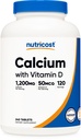 Barības vielu kalciju ar vitamīnu D, 240 tabletes - kalcija (1200mg) vitamīns D (50mkg) Per apkalpo - ne-GMO, bez lipekļa