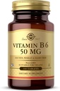 Solgar vitamīns B6 50 mg - 100 tabletes - ne- GMO, vegans, bez glutēna, bez piena produktiem, košeris - 100 Kalpojumi