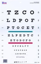 Snellen Chart ar Red Green Lines 10 Pet 9 X 14 in.