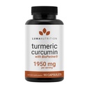 Luma Nutrition Turmeric Curcumin with Black Pepper - 95% Kurkuminoīdi - 1950mg Per Servē - Premium Turmeric Papildinājums - ar BioPerine for Max Absorbcija - Ražots ASV - 90 Kapsulas