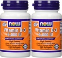 NOW Pārtikas produkti D3 vitamīns 5000 Iu, 240 mīkstmieši (2. iepakojums)