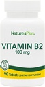 Dabas Plus vitamīns B2 (Riboflavin) - 100 mg, 90 Veģetārās tabletes - Natural Energy & Metabolism Booster, veicina vispārējo veselību - bez lipekļa - 90 Kalpo