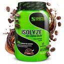 Suga Uzturs Izolyze sūkalu proteīns Pulveris, 100% sūkalu izolāts muskuļu ēkai, 27, 5g Olbaltumvielas uz skuju, bez cukura un zemu tauku (kafija, 22 Kalpo)