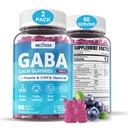 GABA Gummies 500 mg - Bezcukura Calm Gumies ar L Theanine, 5-HTP, Vitamīni D3, B12, Ashwagandha, Melatonin-free Brain Calm, Mood, Zzz Better, GABA papildinājums pieaugušajiem, zileņu Flavor, Vegan