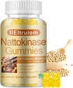 Nattokināzes papildinājums 8000 FU(400mg) Per Serving, Hawthorn & Beet Root ekstrakts, Nattokinase Gumies Traditional Natto Extract Source, 60 grāfi
