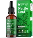 Stinging Nattle Leaf Extract Drops 2000mg (Urtica dioica L.) Augu papildinājums Absorbs labāk nekā kapsulas,1 mēnesis Piedāvājums, 84 Kalpojumi, bezalkohola Tincture - 2 Oz, iepakojumā 1