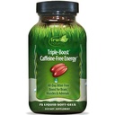 Irwin Naturals Triple-Boost Kofeīna-free Enerģija - Noturīga, bez rūgtuma Focus - Smadzenes Boost Nootrop - 75 Šķidrie Softgels