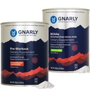 Gnarly Nutrition Gnarly Pirms treniņa Zemeņu citronāde Bez kofeīna (14.82oz) BCAAs citrons Laims (10.58oz)