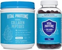 Vitālās olbaltumvielas Kolagēna pulveris 20 oz + gumijas 120ct*2