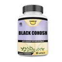 Black Cohosh Izgatavots ar Organic Black Cohosh Root 1300MG per Kalpošana, balansa hormoni, Natural Menopause & Menstrual Support, Sieviešu veselības atbalsts, 90 Vegan kapsulas, 45 Kalpo