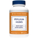 Vitamīnu veikals Psyllium Husks – Plantago Ovata Fiber papildinājums, kas atbalsta regularitāte un veselīgs holesterīns, 840 mg par apkalpo - bez lipekļa (300 kapsulas)