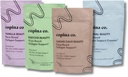 Copina Co. Vegan kolagēna pastiprinātājs Mix: augu bāzes kolagēna atbalsts Gludināšanas dzēriens Vegan Blend Variety Pack -- 4 Flavors Matcha, Vanilla, Original un Cacao Calm -- 25 porcijas uz 4.4oz maisu