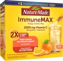 Daba ImmunoMAX Dzērienu maisījums ar C vitamīnu, D vitamīnu un cinka papildinājumu imūnās sistēmas atbalstam, ātrai absorbcijai, 30 Stick iepakojumi, 0.4 Ziede