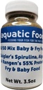 Aquatic Foods Inc. 50/50 Maisījums Spirulina/Algae pulvera un Rangen's Soft Moist 55% Olbaltumvielas Koi un tropu zivju fry peldošs...3,5oz pudele