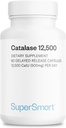 Supersmart - Katalāze 500mg dienā (12500 CatU) - Dabīgs Enzīms - Anti Grey Matu Papildinājums -- Non-GMO & Gluten Free - 60 Aizkavētas Atbrīvošanas Kapsulas