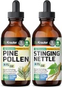 BIO KRATER Pine Pollen Tincture 4 Fl. Oz. & Stinging Nettle Tincture 4 Fl. Oz.