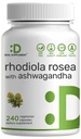 SAGATAVOŠANA Rhodiola Rosea ar Ashwagandha, 240 Veggie kapsulas – Max Strength 10:1 Saknes ekstrakts – Adaptogēnie papildinājumi relaksācijas, enerģijas, & smadzeņu veselības* – Non-GMO