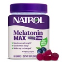 Natrol Melatonin 10mg Miega palīglīdzeklis, 80 Count MelatoninMax Gummies, melleņu Flavor, 10 mg Melatonin Gumies for Occasionalless, 80 dienu piegādes