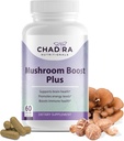 Sēnes Boost Plus - 10-in-1 Sēnes Papildinājums ar Cordyceps, Lion’s Mane, Reishi, Turkey Tail & Shiitake - Imūnsupport, Energy & Brain Papildinājums - 60 Veggie kapsulas