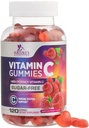 Zerocukurs C vitamīns Gumijas - Imūnsupport & Antioxidant VitamīnuC Diētiskā Papildinājums - Vegan, Non-GMO, Piens & Gluten Free C Vitamīnu gumiju - Aveņu Flavor bērniem un pieaugušajiem - 120 Grāfs Gumijas