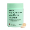 H-PROOF Jebkurā laikā jūs dzerat vitamīnu, aknu veselība un imunitāte Atbalsts ar elektrolīti, piena dadži un vitamīni B & C - 40 košļājamās tabletes (20 Servējumi), Vegan, Black Cherry