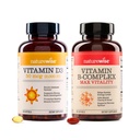 NatureWise vitamīns D3 2000iu 360 Skaits un vitamīnu komplekss B 150 Softgels - veselīga muskuļu funkcija, imūno atbalstu, šūnu enerģija, garīgo skaidrību
