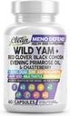 Tīra Nutra Wild Yam Saknes Kapsulas ar sarkanu āboliņa Black Cohosh Vakara Primroze Oil Casteberry Dong Quai DIM Ashwagandha vīnogu sēklu ekstrakts Piens Thistle Lemon Balm un vairāk Hormone Balance sievietēm