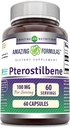 Apbrīnojami Formulas Pterostilbene Papildinājums - 100 Mg Per Kalpošana - 60 Kapsulas -- Ne-GMO -- Bez lipekļa Izgatavots ASV