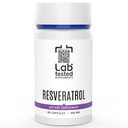 Trans-Resveratrol - 60 500 mg kapsulas - 3. puses COA ar katru partiju# - Pure Resveratrol - bez pildījumiem