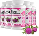 GreeNatr Aknu tīrīt Detox & Remonts Formula – Piena dadzis, Berberīns, ingvers, Bišu saknes, Dandelion saknes, Artišoka ekstrakts, un Chanca Piedra optimālai aknu veselības atbalsts (6 pudeles)