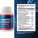 Zenith Labs Longevity Activator Anti-Aging Papildinājums uzturam, dabas antioksidanti ar Resveratrol - atbalsta imūnās funkcijas un veselīgu atmiņu, 3 iepakojums